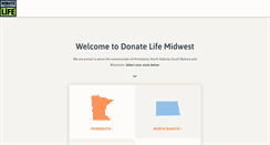 Desktop Screenshot of donatelifemidwest.org