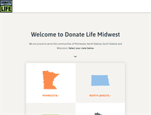 Tablet Screenshot of donatelifemidwest.org